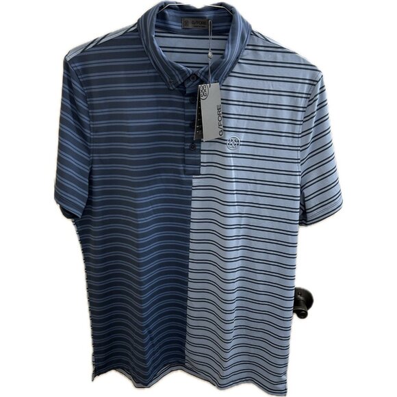 G/FORE | Shirts | New Gfore Split Stripe Contrast Tech Jersey Polo Mens ...